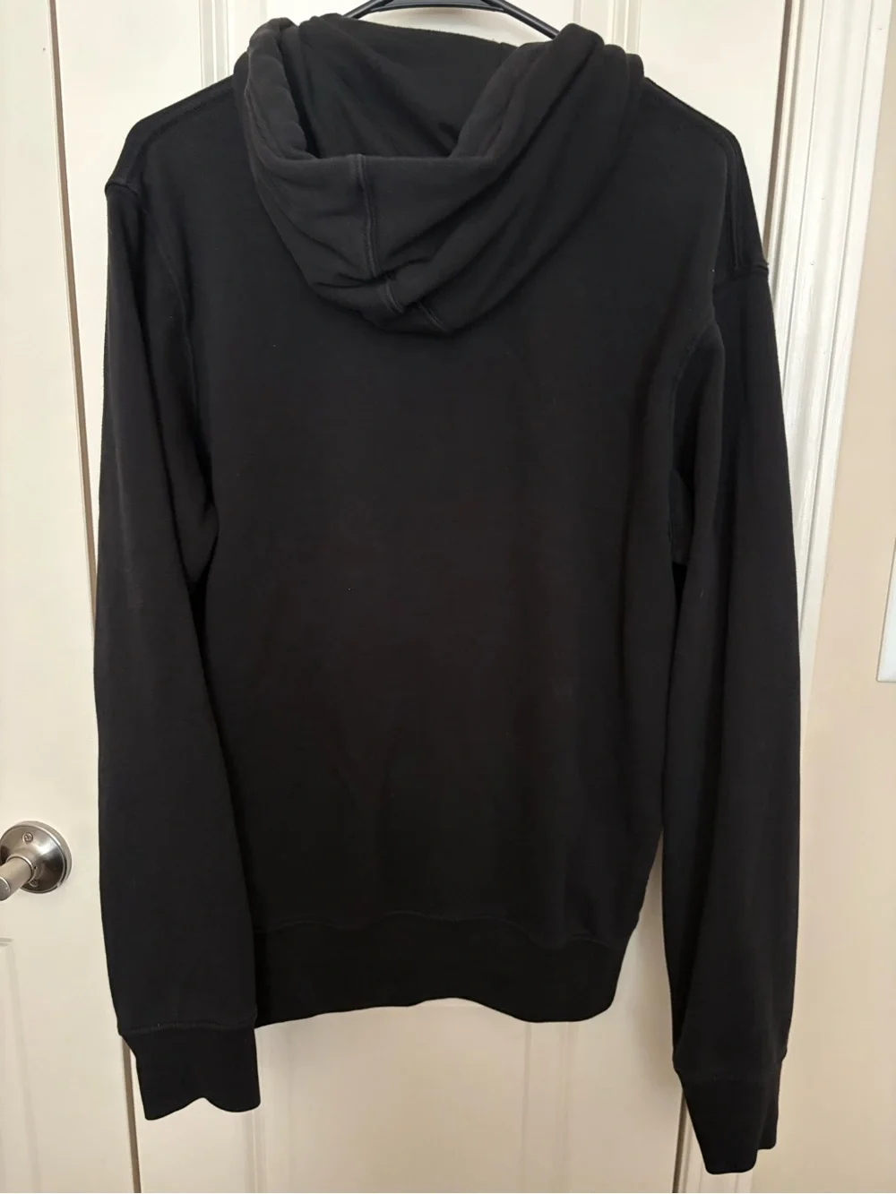 True Religion Black Hoodie with Blue Graphic